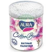 Аура бьюти палочки ватные №100 стакан