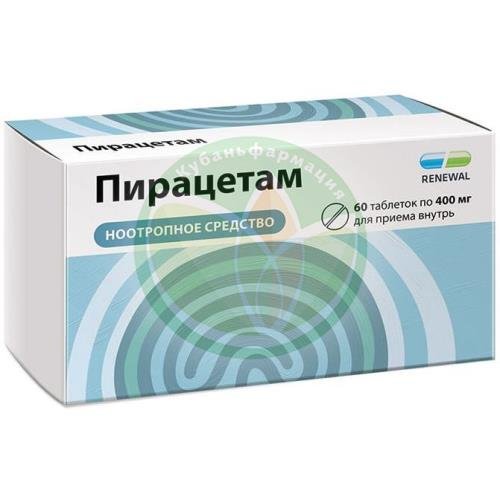 Пирацетам реневал таблетки покрытые пленочной оболочкой 400мг №60 купить в Щербиновском районе