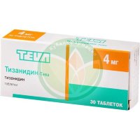 Тизанидин-тева таблетки 4мг №30