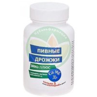 Пивные дрожжи экко плюс таблетки №100 кальций + магний + витамин д3