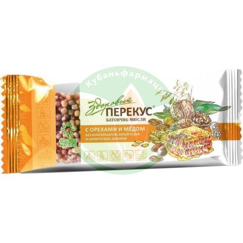 Здоровый перекус батончик орех + мед 55/60г. купить в Кавказском районе