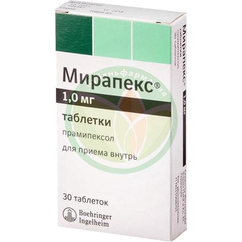 Мирапекс таблетки 1мг №30 купить в Сочи