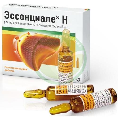 Эссенциале н раствор для внутривенного введения 250мг/5 мл 5мл №5 купить в Крымском районе