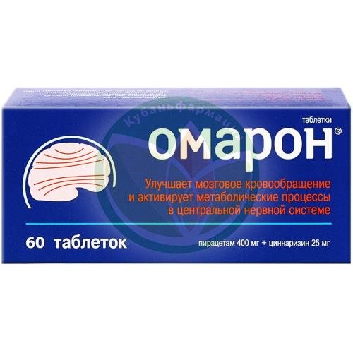 Омарон таблетки 400мг + 25мг №60 купить в Кавказском районе