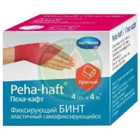Пеха-хафт бинт эластичный самофиксирующийся №1 4смх4м б/лат. крас.