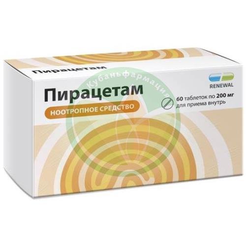 Пирацетам реневал таблетки покрытые пленочной оболочкой 200мг №60 купить в Ейске