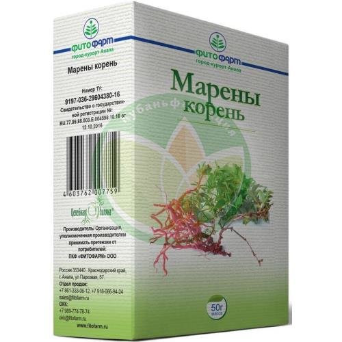 Целебная поляна марены корневища и корни цельные 50г бад купить в Сочи