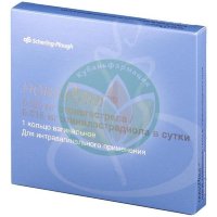 Новаринг кольца вагинальные 0,015мг + 0,120мг/сутки №1