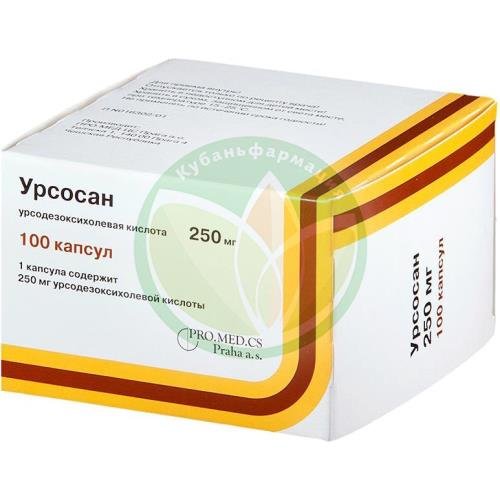 Урсосан капсулы 250мг №100 купить в Апшеронске