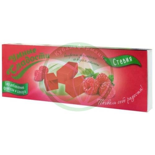 Умные сладости конфеты 90г желейные малина купить в Кавказском районе