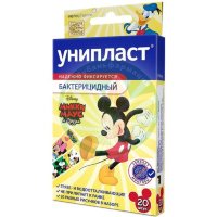 Унипласт лейкопластырь бактерицидный №20 микки маус