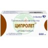Ципролет таблетки покрытые пленочной оболочкой 500мг №10