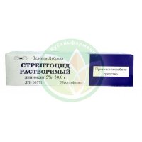 Стрептоцид растворимый линимент для местного применения 5% 30г