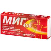 Миг 400 таблетки покрытые пленочной оболочкой 400мг №10