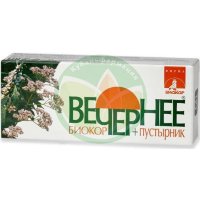 Вечернее + пустырник биокор драже 160мг №60 валериана + пустырник