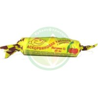 Аскорбиновая кислота с сахаром таблетки жевательные 25мг 3.0г №10 вкус вишни крутка