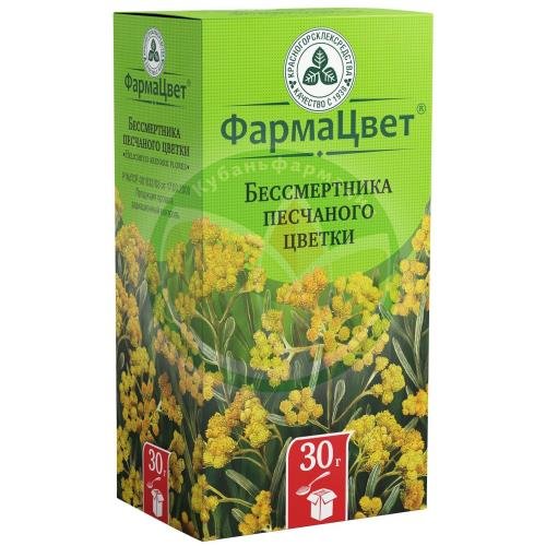 Бессмертника песчаного цветки измельченные 30г купить в Сочи