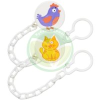 Курносики прищепка д/пустышки с цепочкой дружок 0 мес. +  /арт.19553/