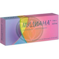 Мидиана таблетки покрытые пленочной оболочкой 3мг + 0.03мг №21