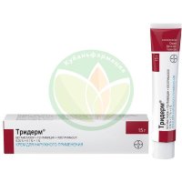 Тридерм крем для наружного применения 0.05% + 0.1% + 1% 15г