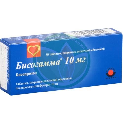 Бисогамма таблетки покрытые пленочной оболочкой 10мг №30 купить в Сочи