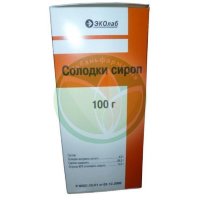 Солодки корни сироп 100г в комплекте с мерным стаканчиком или мерной ложкой