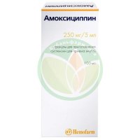 Амоксициллин гранулы для приготовления суспензии для приема внутрь 250мг/5мл 40г в комплекте с ложкой мерной