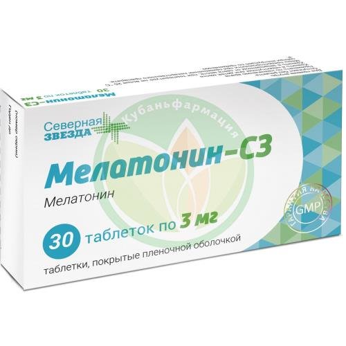 Мелатонин-сз таблетки покрытые пленочной оболочкой 3мг №30 купить в Ейске