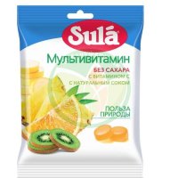 Зула леденцы без сахара 60г витамин с мультивитамин