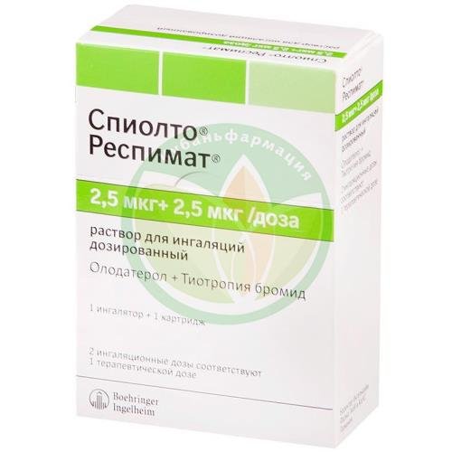 Спиолто респимат раствор для ингаляций 2.5мг + 2.5мг 4мл в комплекте с ингалятором респимат® купить в Динском районе