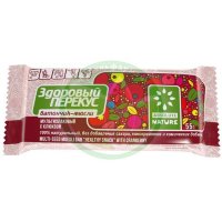 Здоровый перекус батончик-мюсли 55г клюква