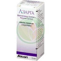 Азарга капли глазные 10мг/мл + 5мг/мл 5мл