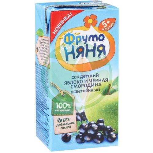 Малышам нектар (сок) 200мл. яблоко + черн.смородина (фрутоняня) купить в Крымском районе